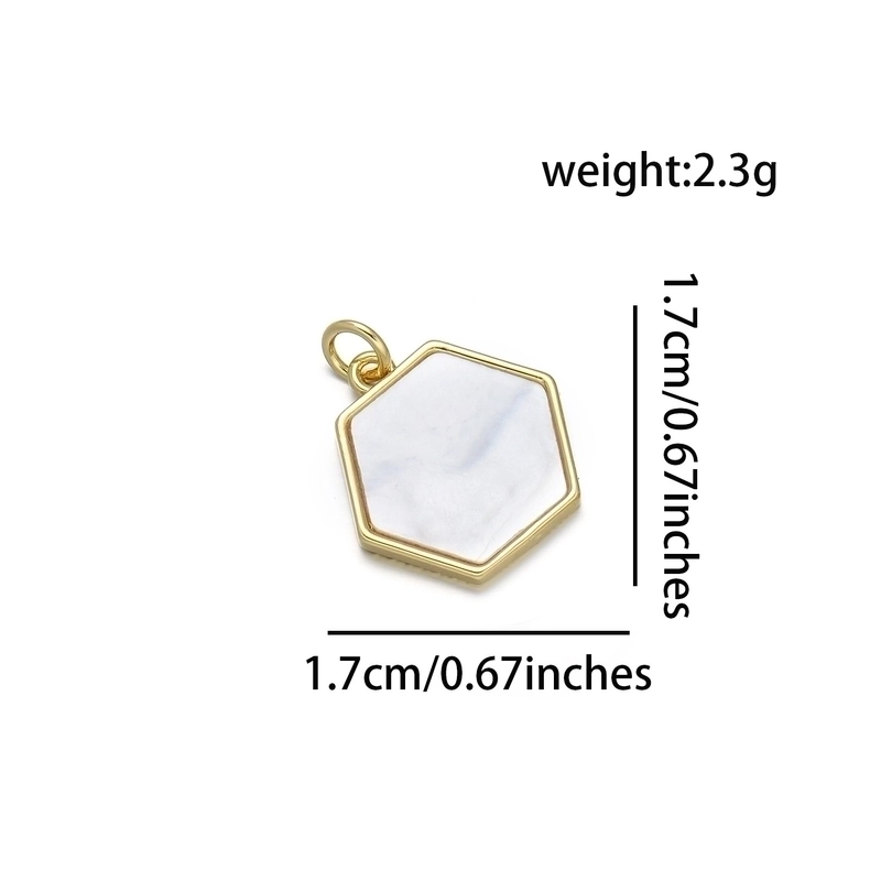 Ig Style Geometric Star Fish Tail Copper 18k Gold Plated Charms