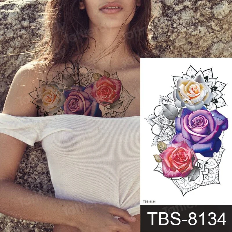 mandala temporary tattoo sticker lace black henna sex tattoo for woman under breast tattoo underboob sketches tattoo designs