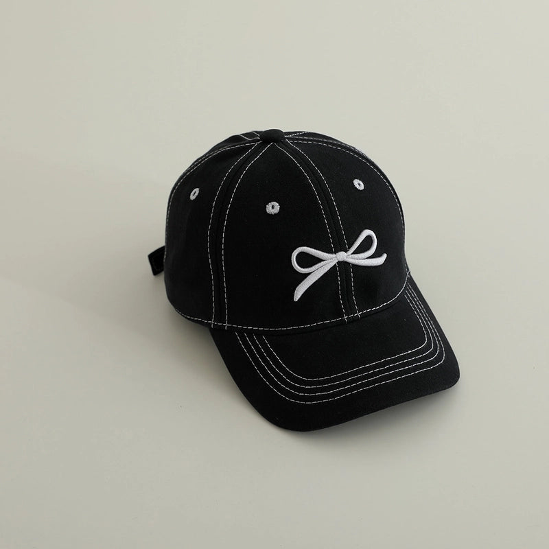 Children’s Hat Spring And Autumn Korean Embroidered Bow Baseball Cap Sunshade Sun Protection Cap Sports Trendy Cap For Boys And Girls