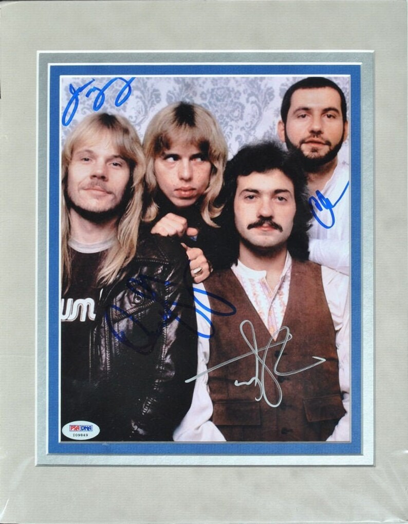 STYX SIGNED MATTED Photo Poster painting X4 Dennis De Young, Tommy Shaw, James Young, Chuck Panozzo 11x 14 wcoa