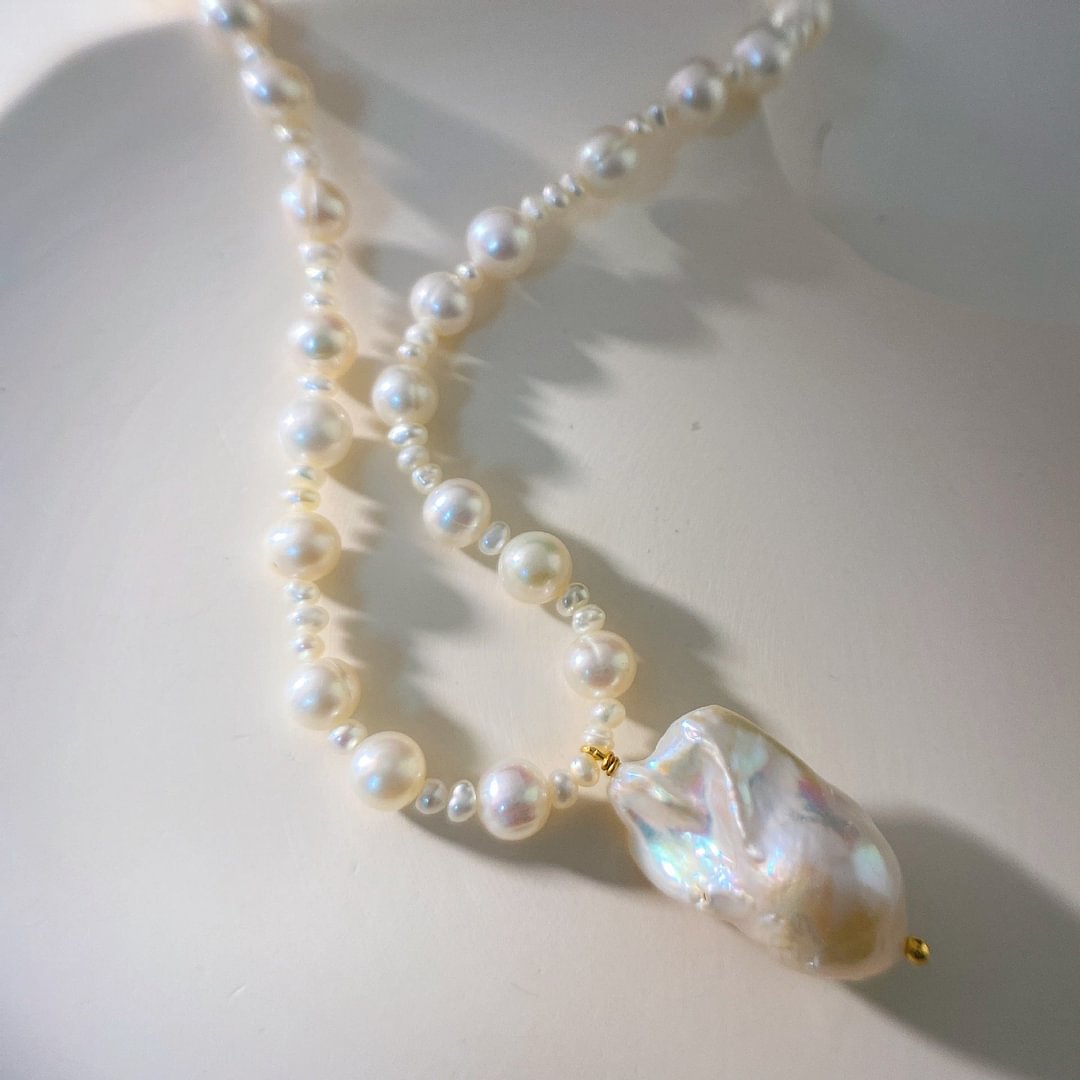 Exclusive Irregular Baroque Pearl Freshwater Pearls Necklace