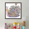 >SALE<Embroidery Eco-cotton Thread 14CT Printed Snail Home Cross Stitch Kit 30x31cm