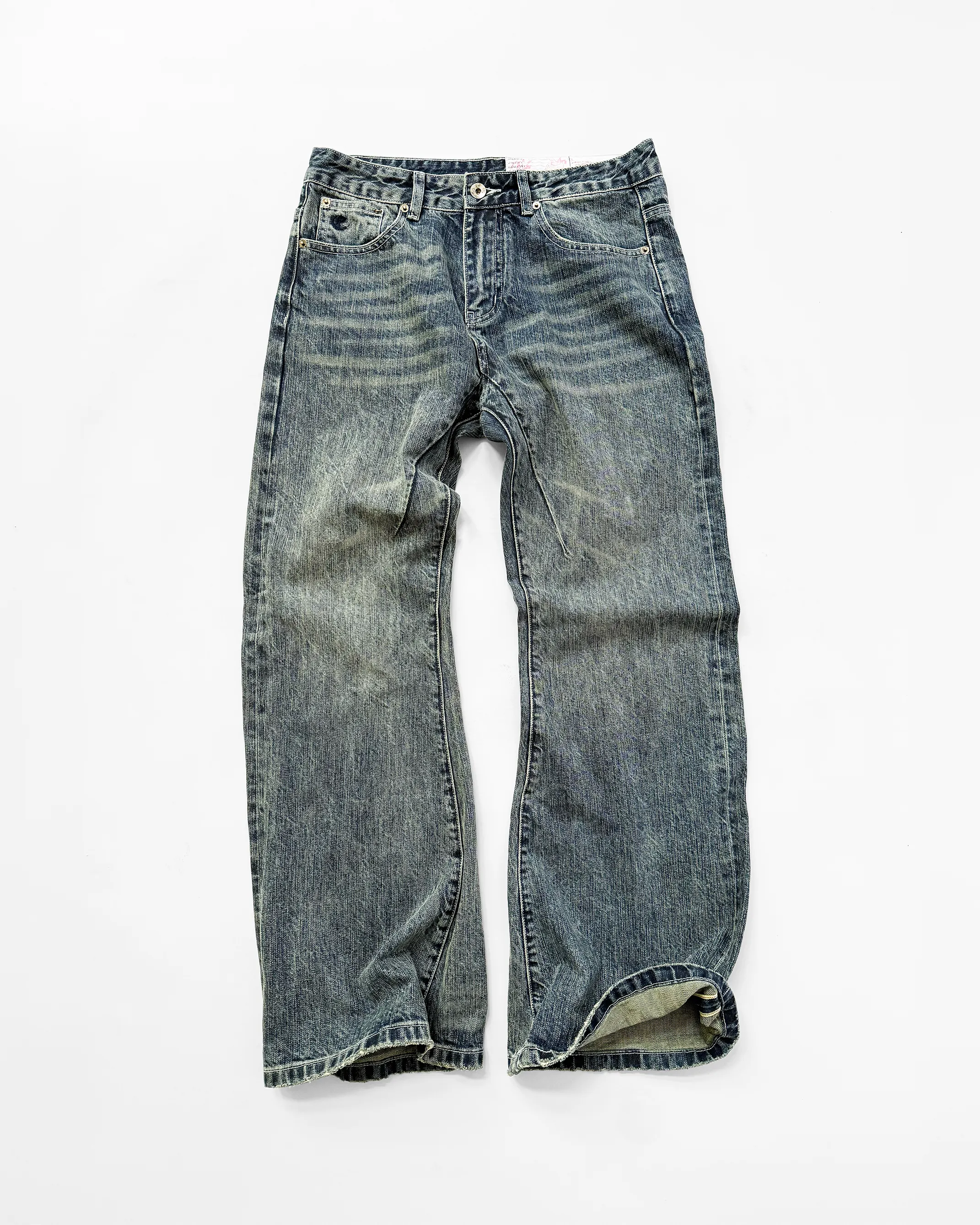 JAPANESE SELVEDGE LOOSE BOOTCUT DENIM (BLUE)