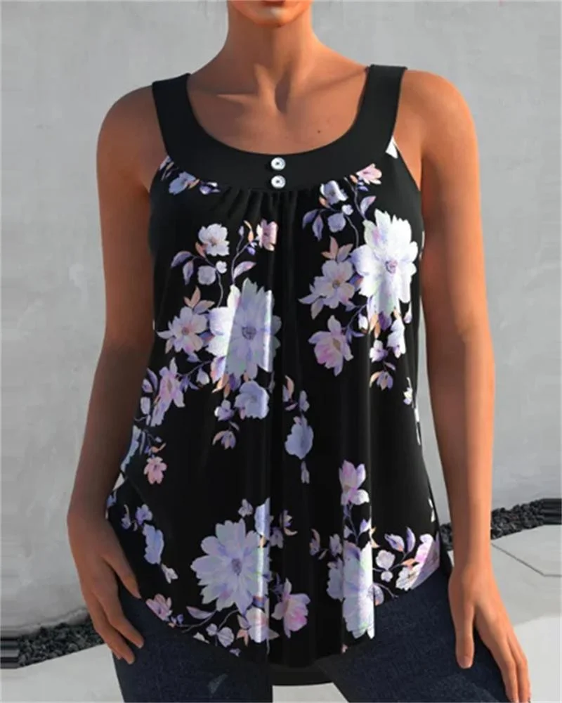 Women's Casual Printed Sleeveless Top