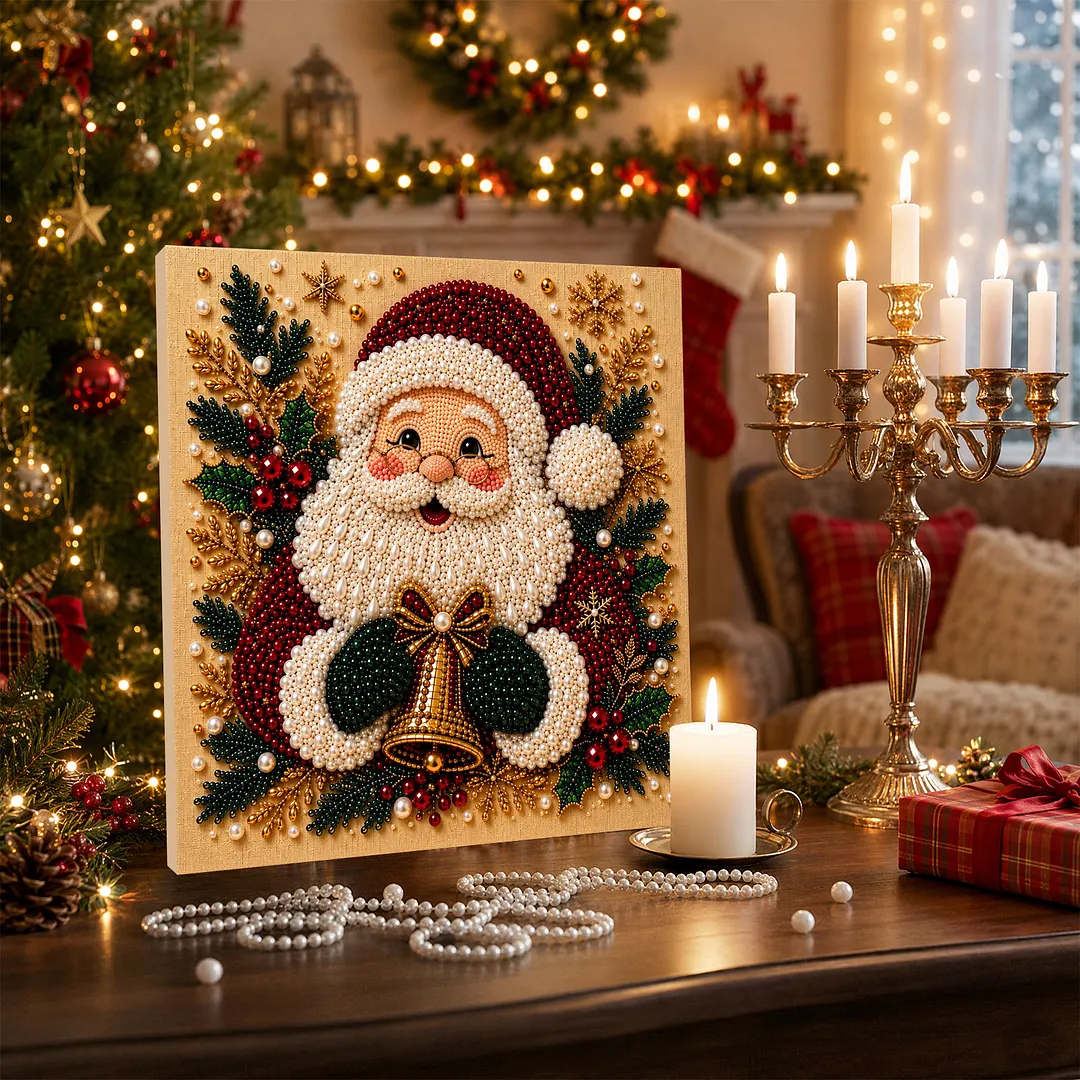 Framed Pearl Painting Kit Santa Claus Craft 11.81x11.81in