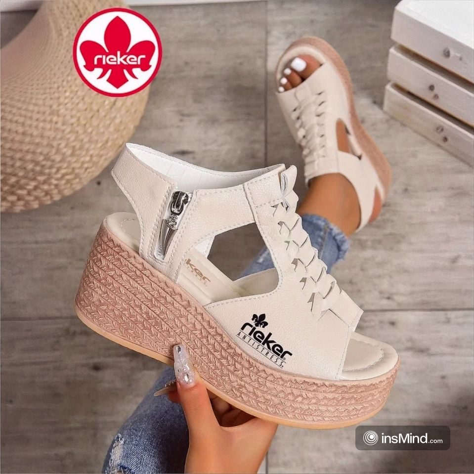 RIEKER® Novas sandálias de fecho de correr para mulher