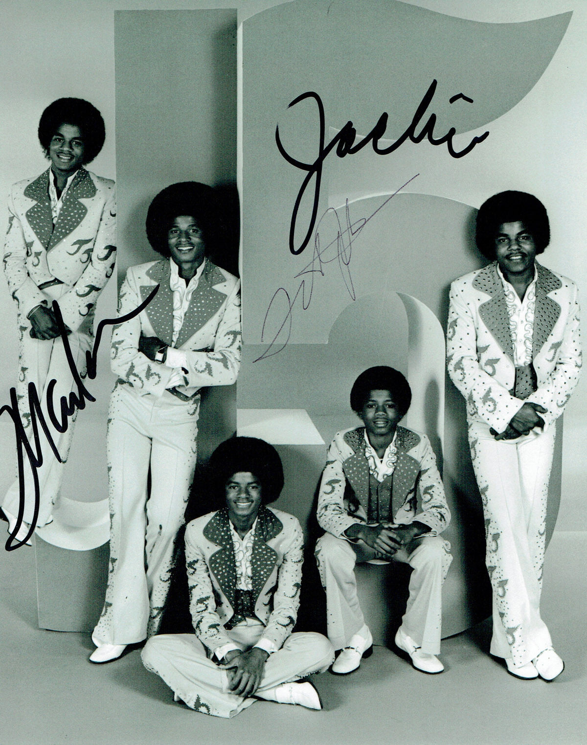 Tito Jermain & Jackie JACKSON Multi Signed Autograph 10x8 RARE Photo Poster painting AFTAL COA