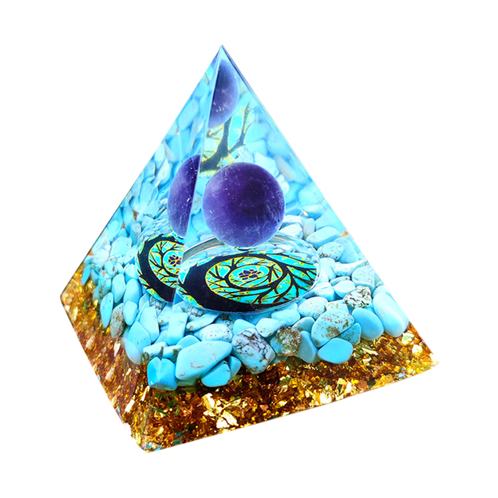 

5cm Natural Orgonite Pyramid Chakra, 501 Original