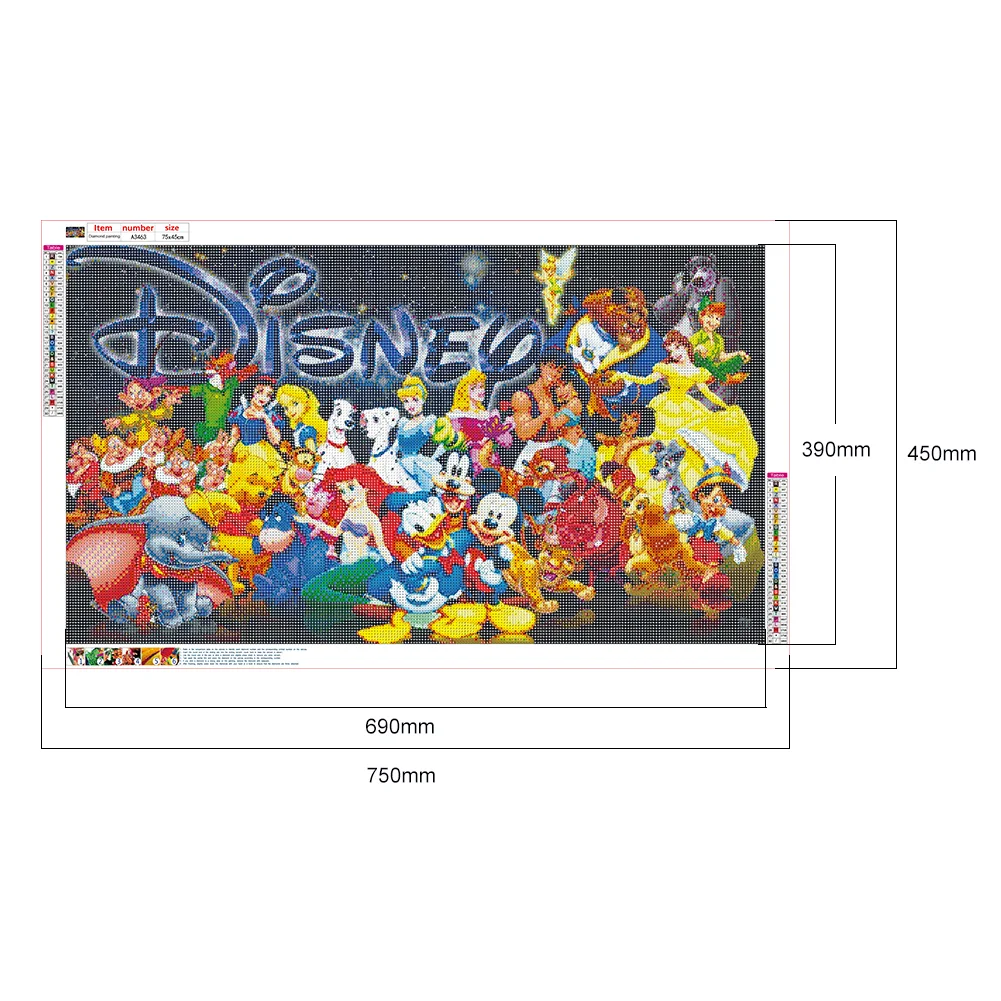 Diamond Painting - Full Round Drill - Disney Characters(75*45cm)
