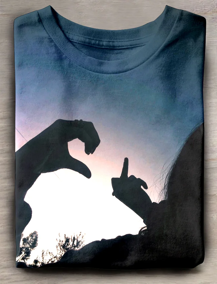 Eagerlys  Middle Finger T-shirt Eagerlys
