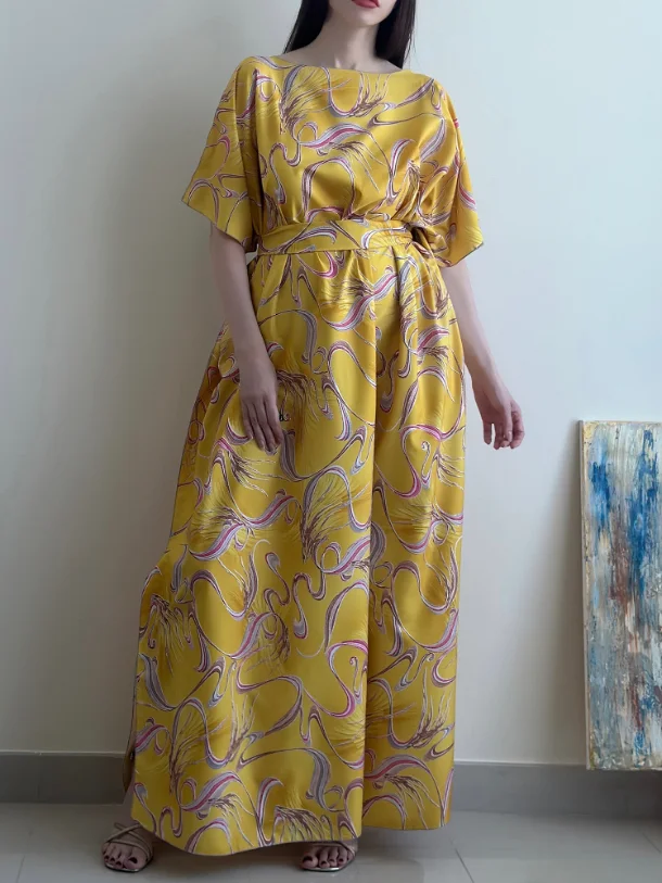 Stylish Floral Print Robe-inspireuse