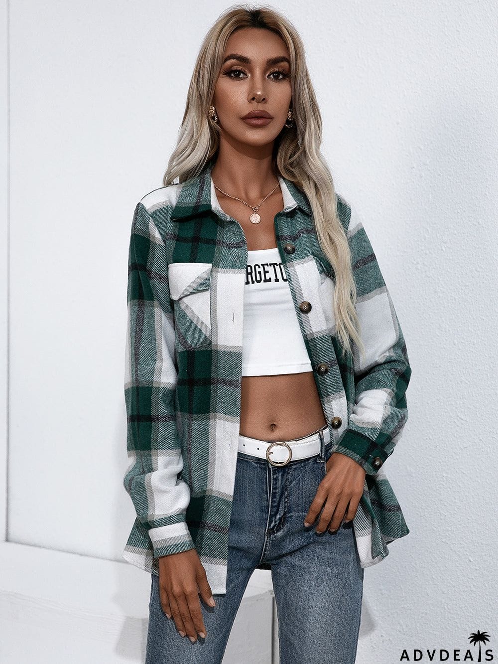 Plaid Button Up Flannel Shirt