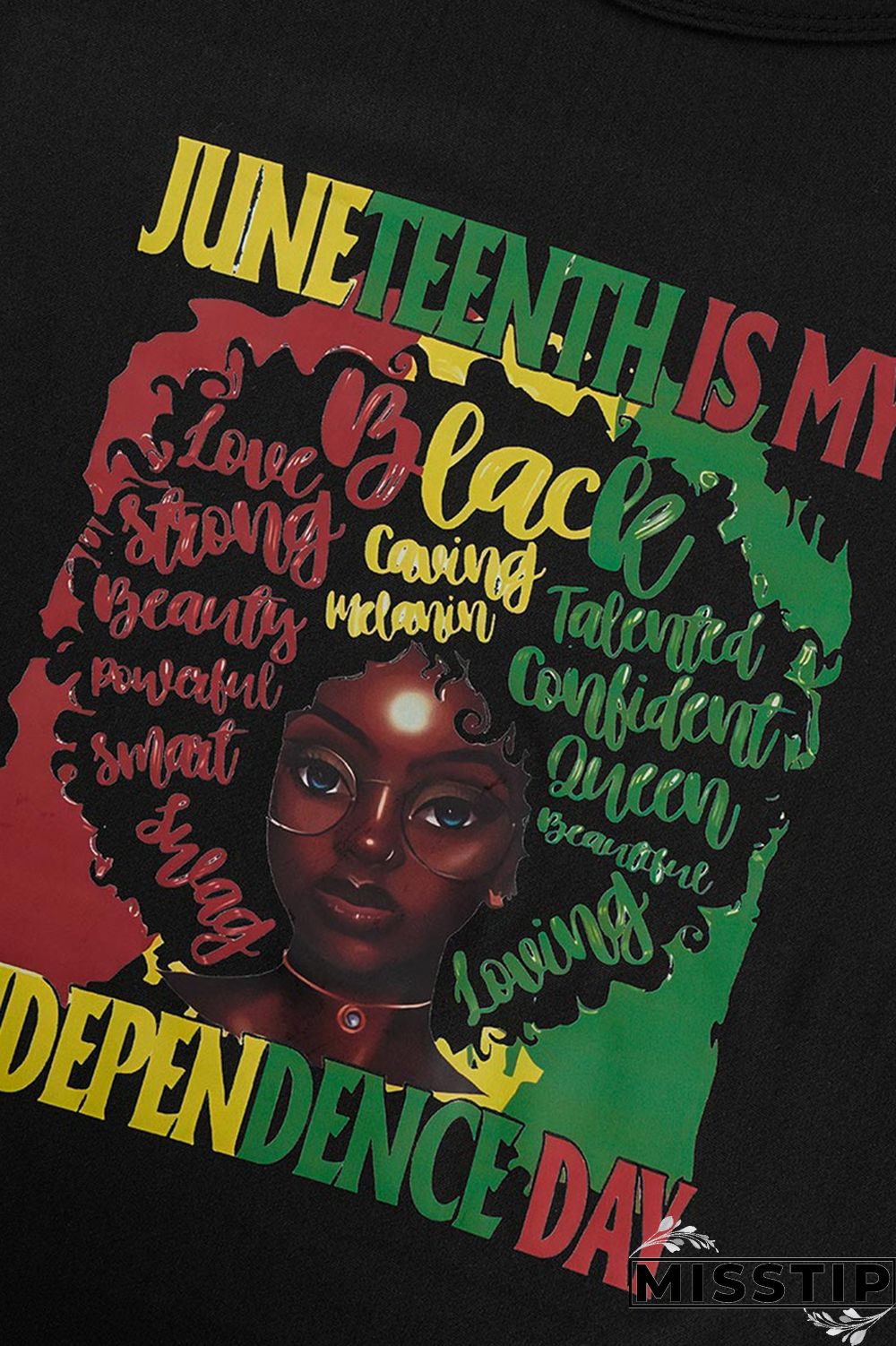 Black Fashion Casual Print Basic O Neck T-Shirts