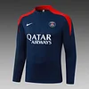 2025/2026 Psg Paris Saint-Germain Half-Pull Training Dark Blue Football Shirt 1:1 Thai Quality Set