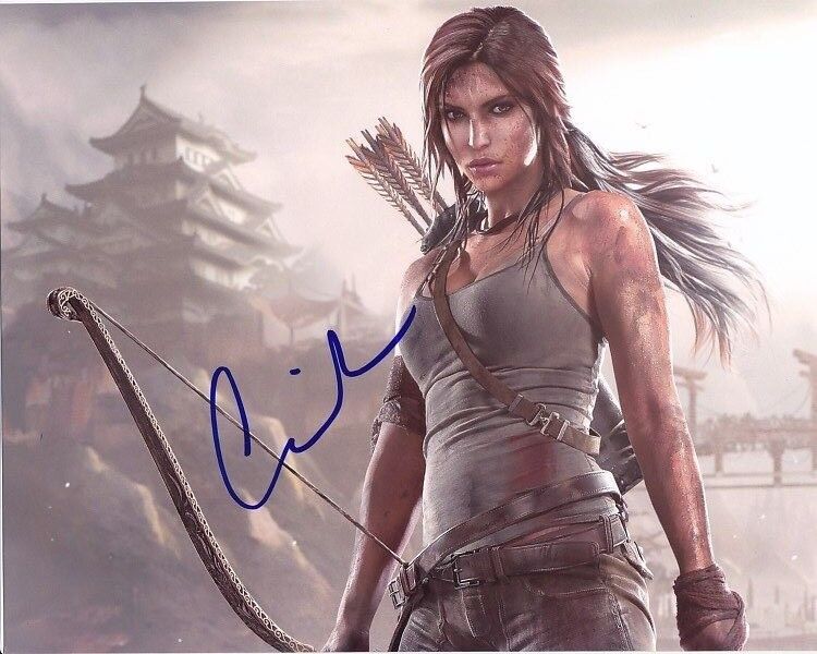 CAMILLA LUDDINGTON Signed Autographed LARA CROFT Photo Poster painting