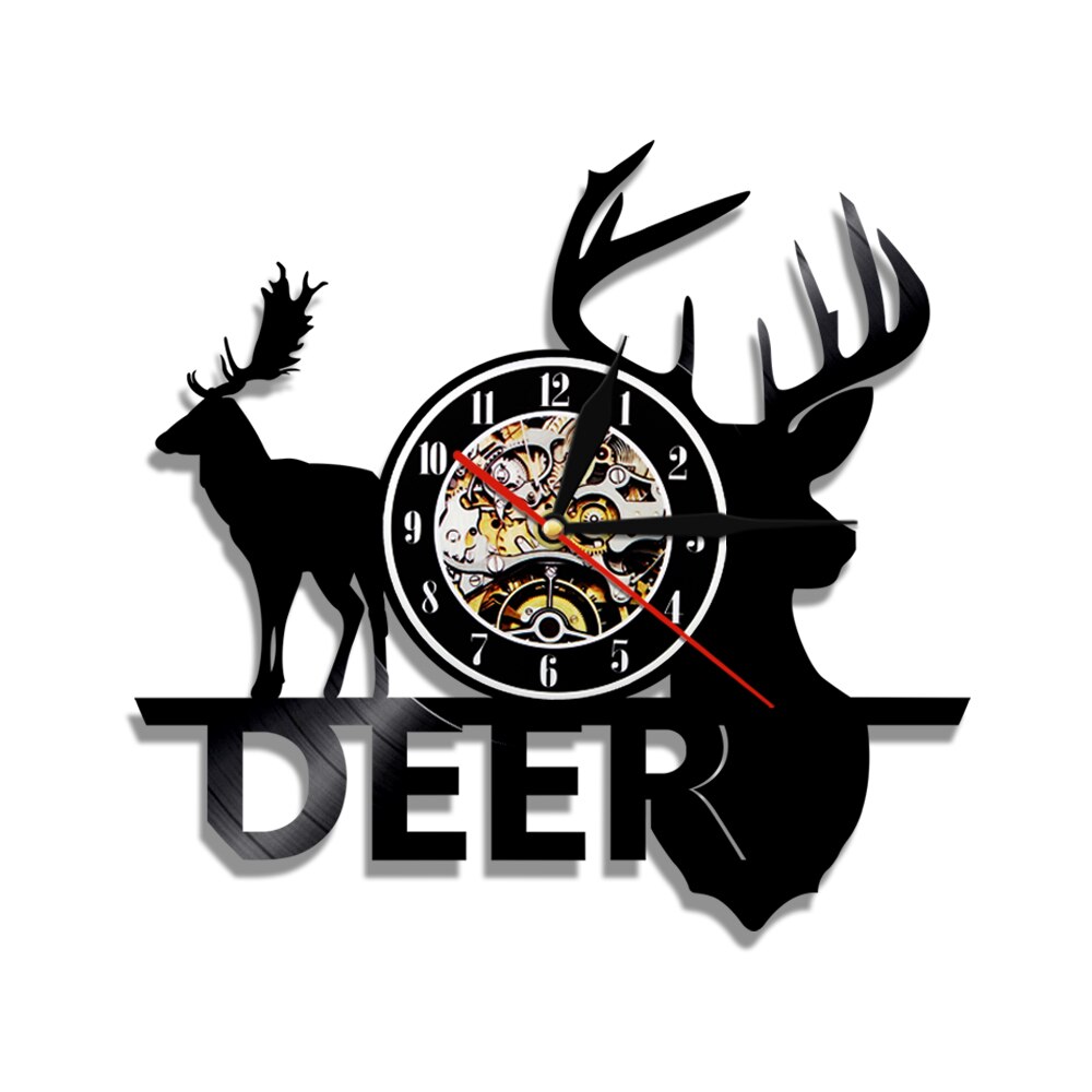 

Woodland Deer Hunter - Vinyl Record Wall Clock - Without LED, 501 Original