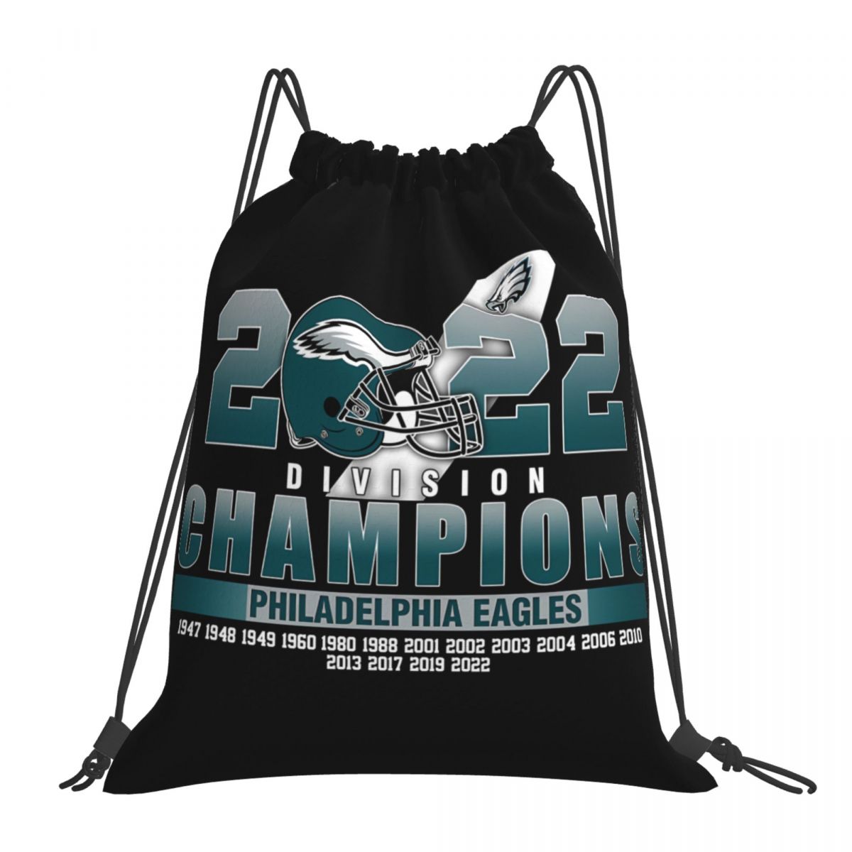 Philadelphia Eagles Division Champions 2022 Drawstring Bags for School Gym