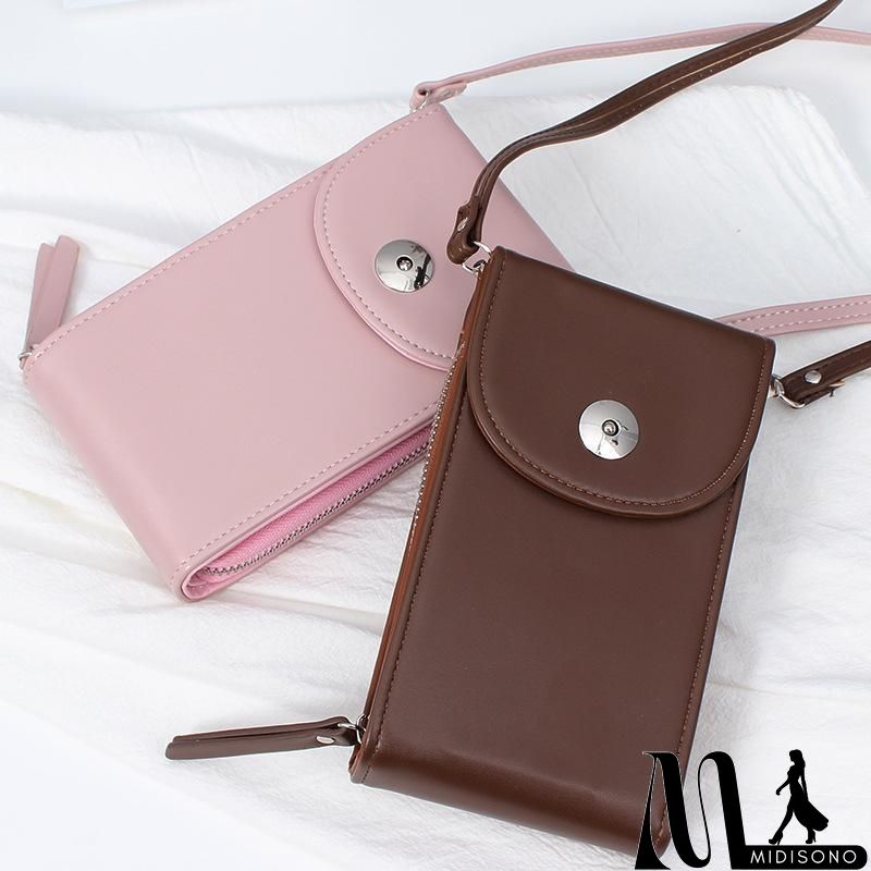 MidiSono - Vintage PU Universal Shoulder Phone Bag