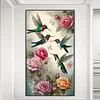 Diamond Painting-DIY Full Round Drill Hummingbird and Flower(70*40 CM)