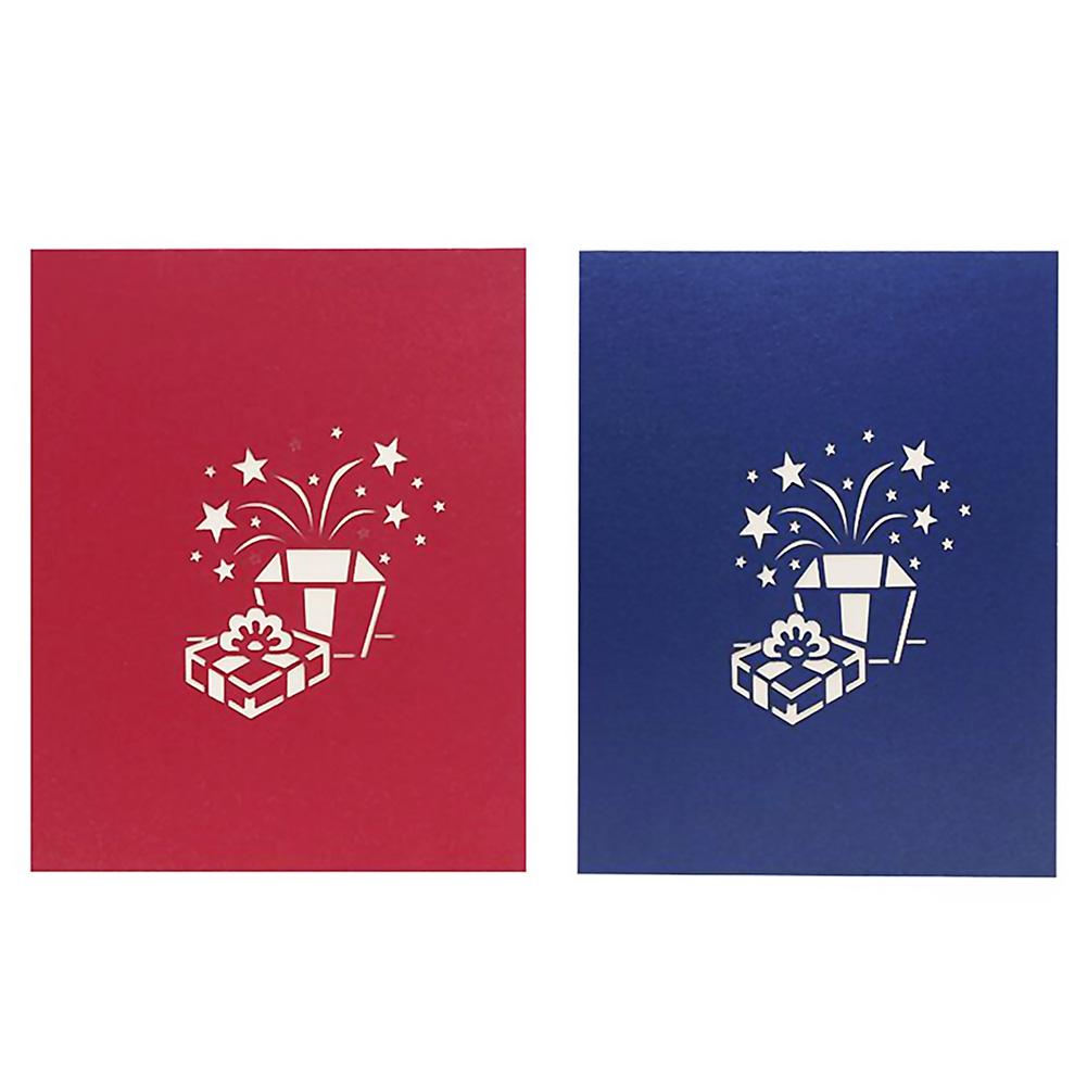 

3D Pop Up Cards Hollow Gift Box Greeting Card Postcard Birthday Gifts, Red, 501 Original