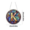 Diamond Painting Double Sided Letter K Suncatcher Hanging Ornament for Home Decor