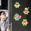 6Pcs Diamond Painting Acrylic Owl Fridge Magnet for Fridge Whiteboards