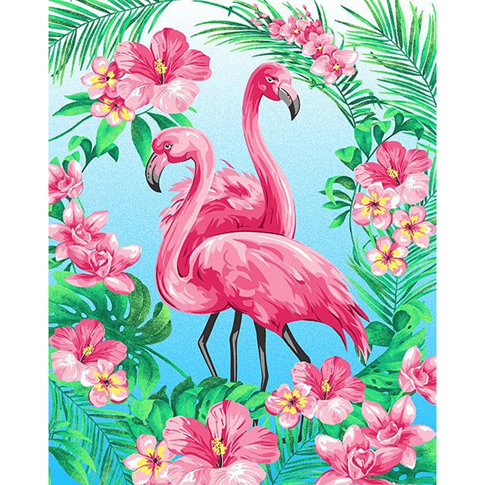 

Flamingos - 11CT Stamped Cross Stitch - 36*46CM, 501 Original