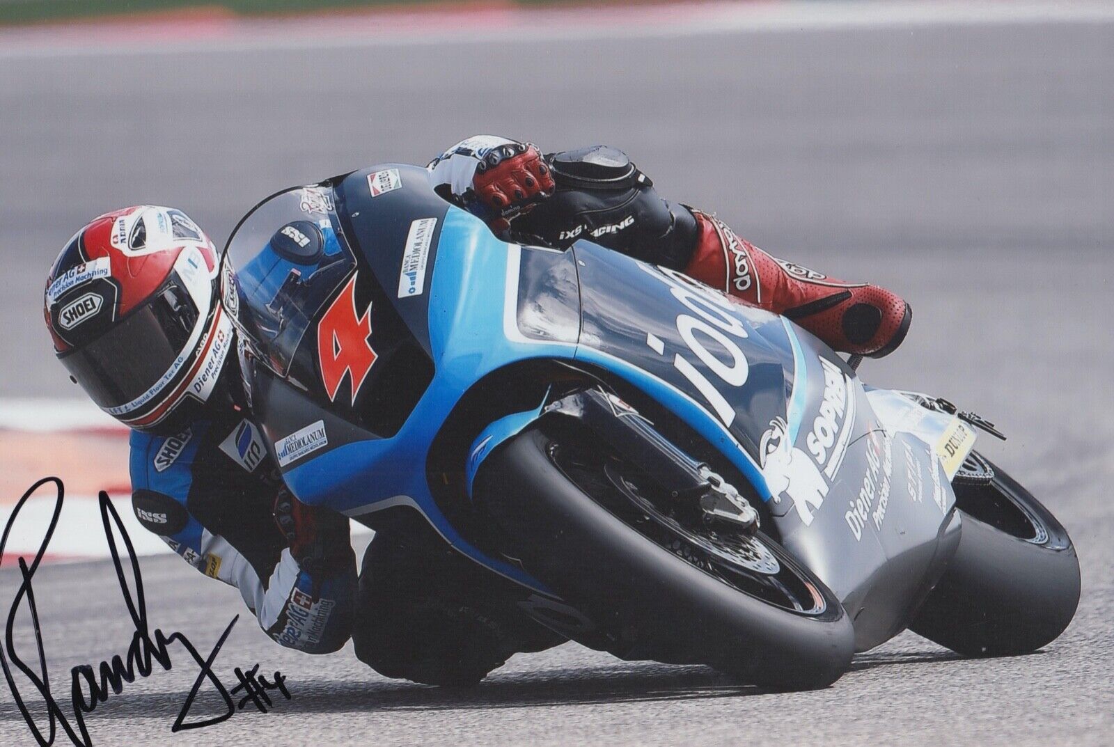 Randy Krummenacher Hand Signed 12x8 Photo Poster painting MotoGP Autograph IodaRacing Suter 3