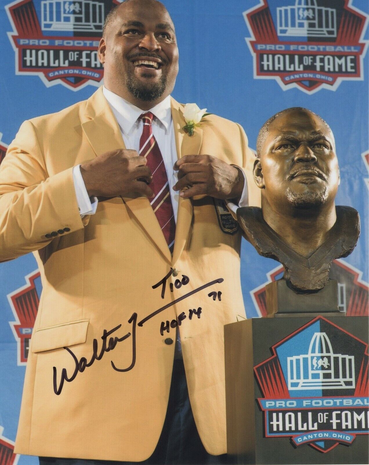 WALTER JONES SIGNED AUTOGRAPH 8X10 Photo Poster painting SEATTLE SEAHAWKS PRO FOOTBALL HOF