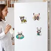 4PCS 2D/Flat Acrylic DIY Diamond Art Fridge Magnet Kit French Bulldog Design DIY Art Fridge Magnet Refrigerator Sticker Magnetic Diamond Art Decor Refrigerator Mailbox Home Decoration DIY Crafts