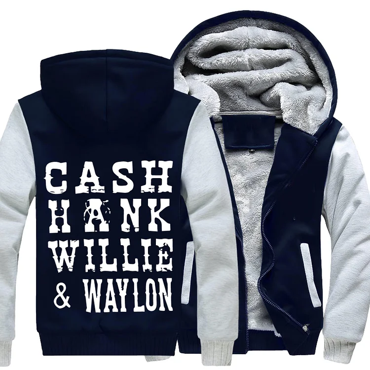 Cash Hank Willie Waylon, Country Music Fleece Jacket