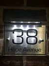 LED Solar House Number Light Digital Address Indication Doorplate Light