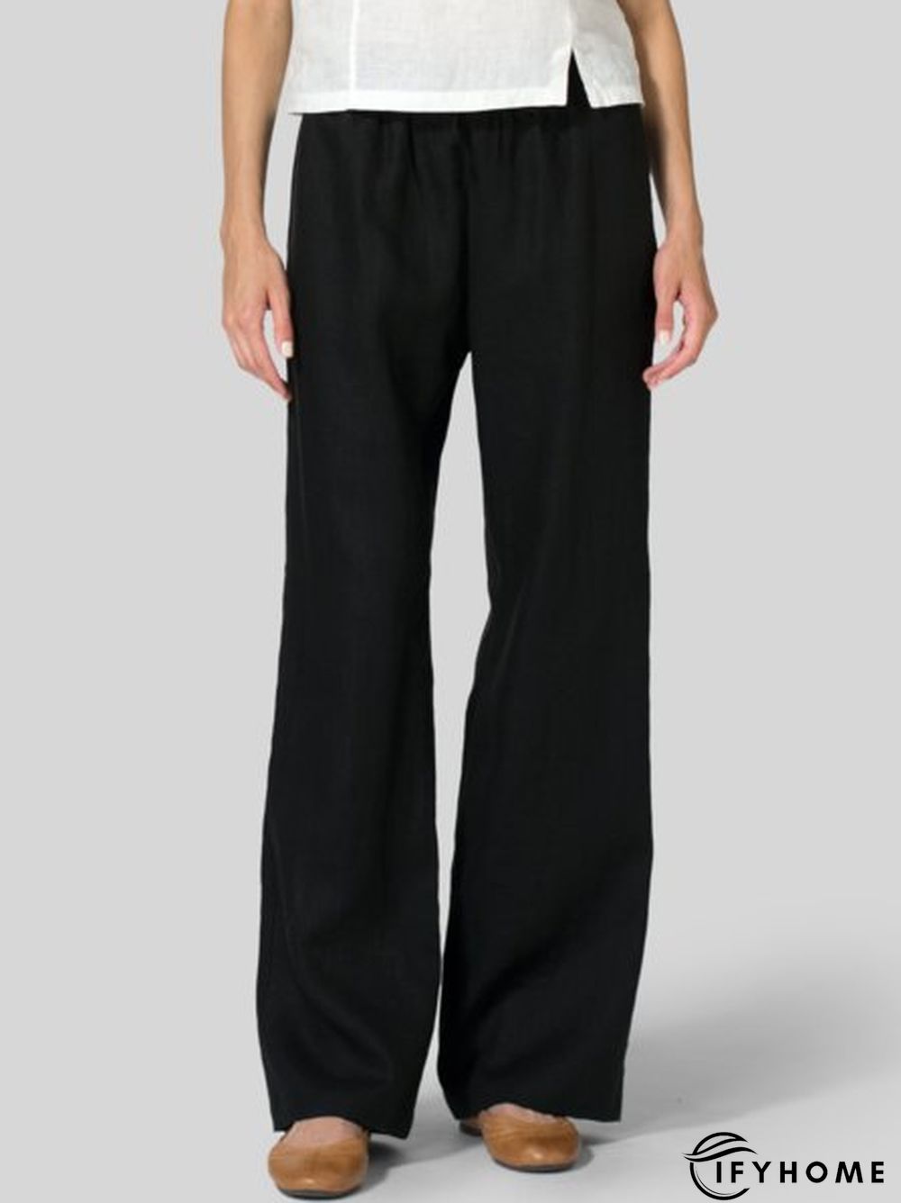 Women Linen Casual Pockets Pants | IFYHOME