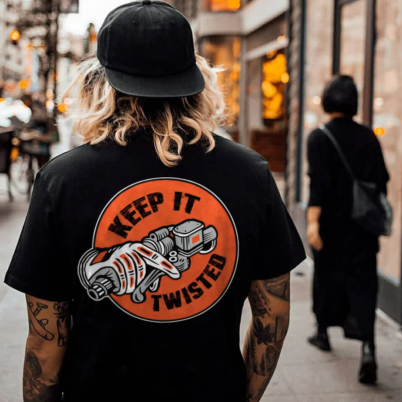Keep it twisted designer men's fashion t-shirt -  