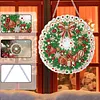 Christmas Wreath 2D Flat DIY Diamond Painting Pendant 9.84x9.84in