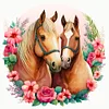 (40*40cm)Horse - Full Round Drill Diamond Painting
