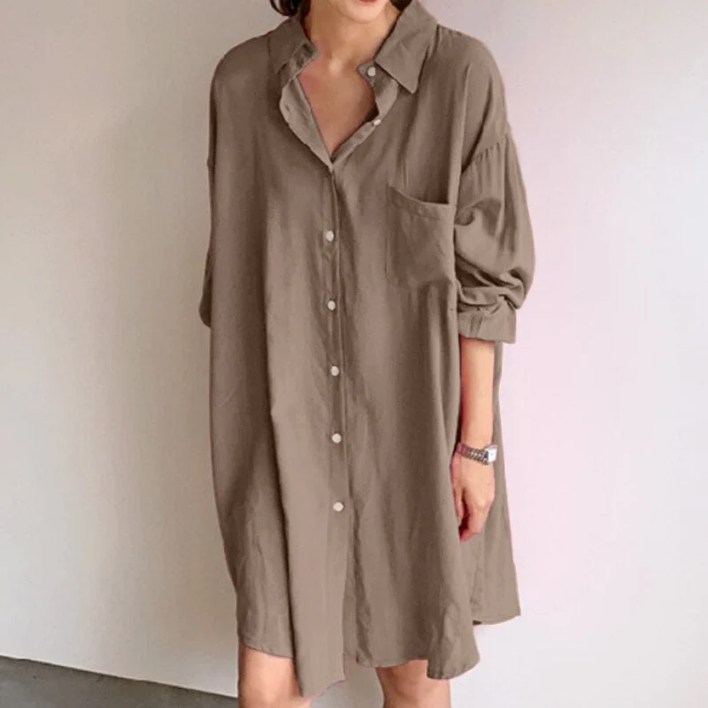 Checked Shirt Dress Long Sleeve Plaid Mini Vestidos Women Summer Sundress ZANZEA 2022 Kaftan Female Casual Floral Robe