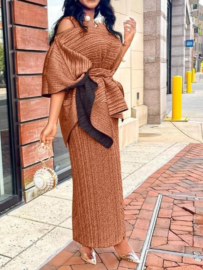 Two-piece Fashion Short-sleeved Suit Skirt