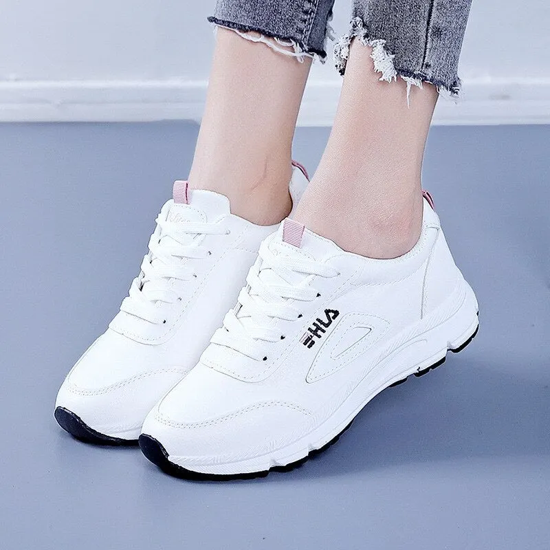White Shoes for Women Sneakers 2021 Breathable Women's Sports Shoes Outdoor Walking Flats Woman Spring Casual Shoe Lady Sneaker