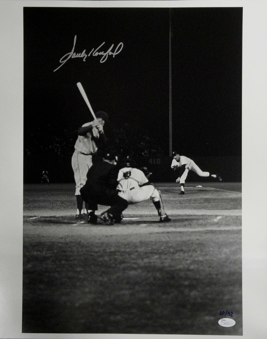 Sandy Koufax Hand Signed Autographed 16X20 Photo Poster painting Dodgers Picthing Silver JSA /32