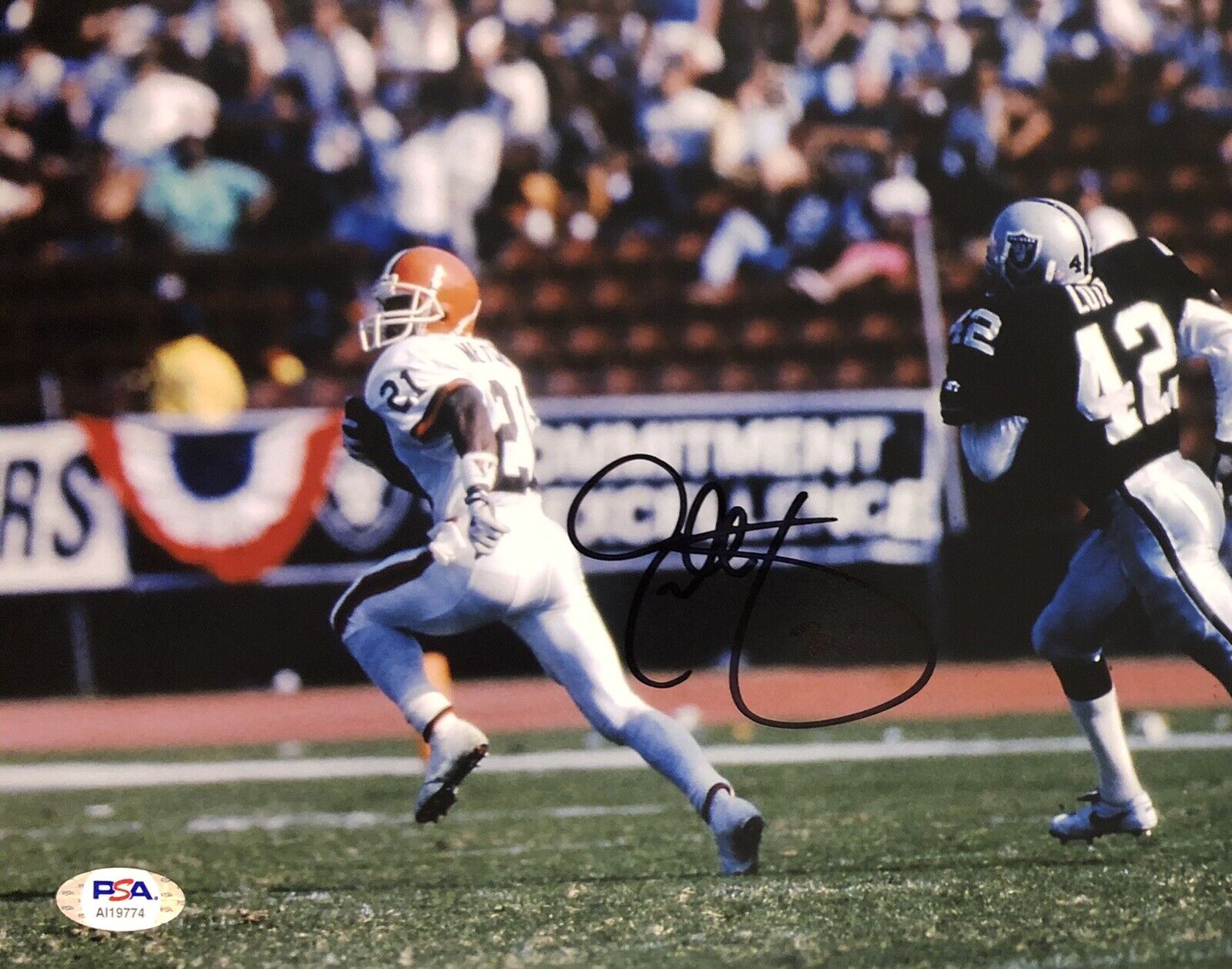 Eric Metcalf Signed Autographed Cleveland Browns 8x10 Photo Poster painting Psa/Dna