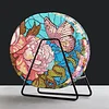 4PCS Diamond Painted Acrylic Butterfly Placemats Insulated Dish Mats with Holder