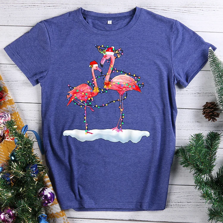 Flamingo christmas t shirt