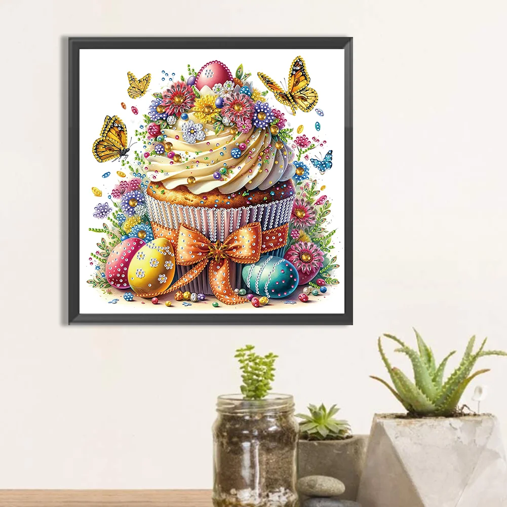 Diamond Painting - Partial Special Shaped Drill - Easter Cake(Canvas|30*30cm)