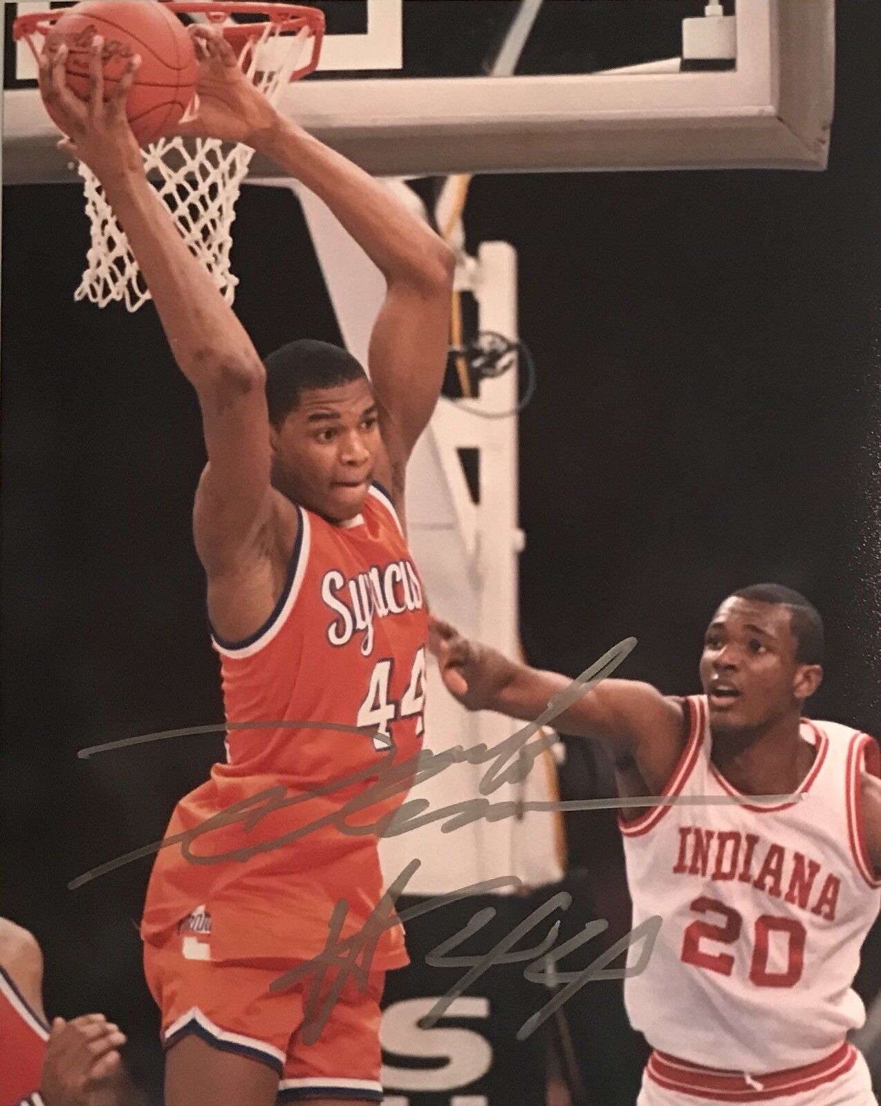 Derrick Coleman Syracuse Orange #44 Autographed 8x10 Pose #3