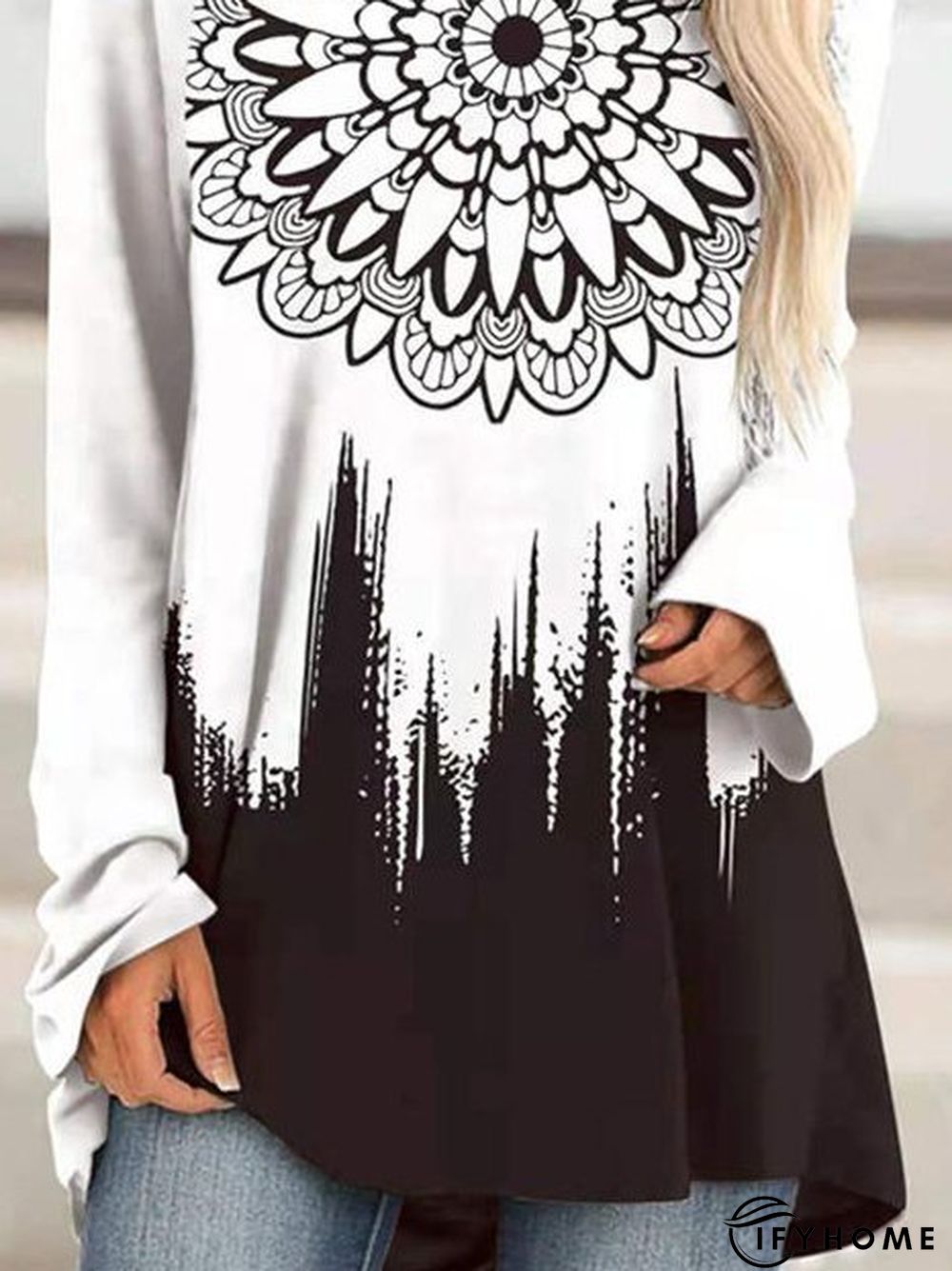 Cotton-Blend Work Long Sleeve Shirt & Top | IFYHOME