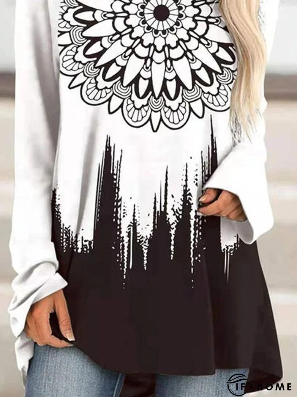 Cotton-Blend Work Long Sleeve Shirt & Top | IFYHOME