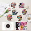 6Pcs Acryl Mädchen Silhouette - 5d DIY Handwerk Aufkleber Magnet