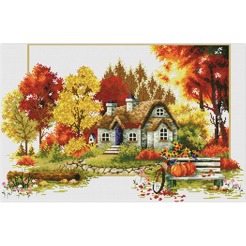 

Four Seasons-Autumn - 11CT Stamped Cross Stitch - 68*48cm, 501 Original