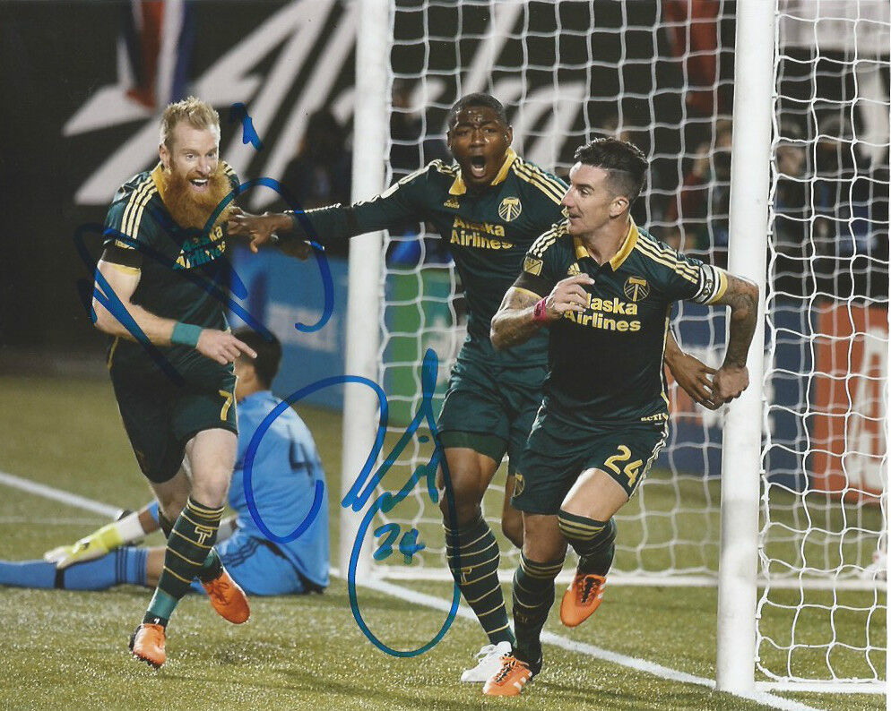 Portland Timbers Liam Ridgewell Nat Borchers Autographed Signed 8x10 Photo Poster painting COA A